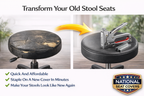 Round Bar Stool Seat Cover Staple-On Heavy Duty Vinyl Restaurant Office Medical
