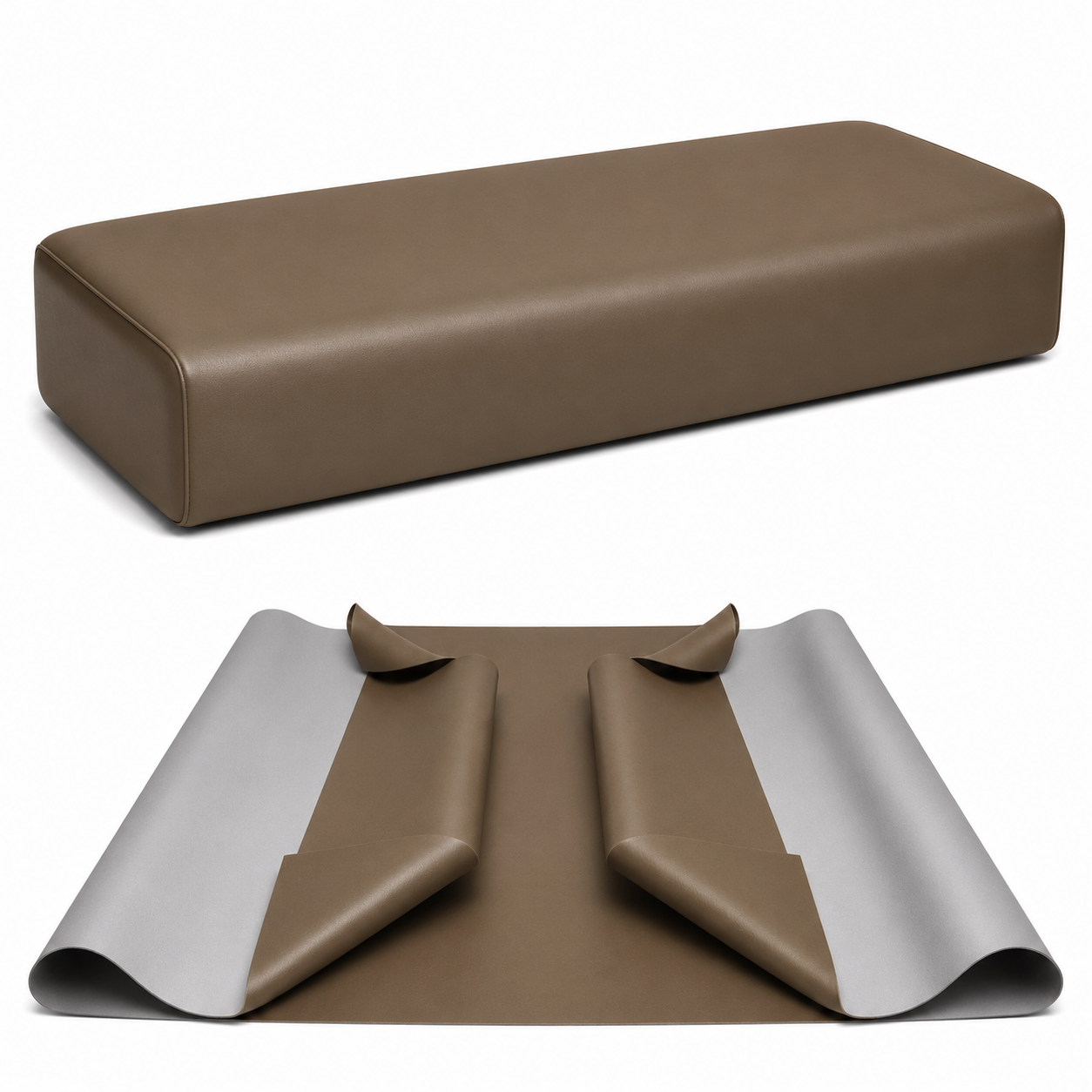 DIY Restaurant Booth Commercial Grade Vinyl Seat Bottom Replacement Cover - DIY STAPLE ON Installation