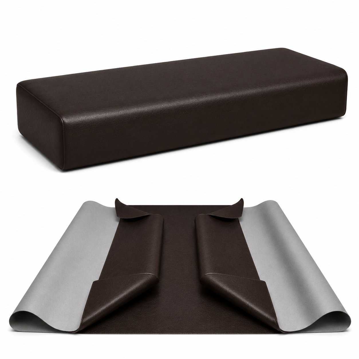DIY Restaurant Booth Commercial Grade Vinyl Seat Bottom Replacement Cover - DIY STAPLE ON Installation