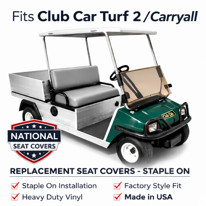 Club Car Carryall Turf 1-2 XRT Golf Cart Replacement Bottom Cover & 1 Piece Back