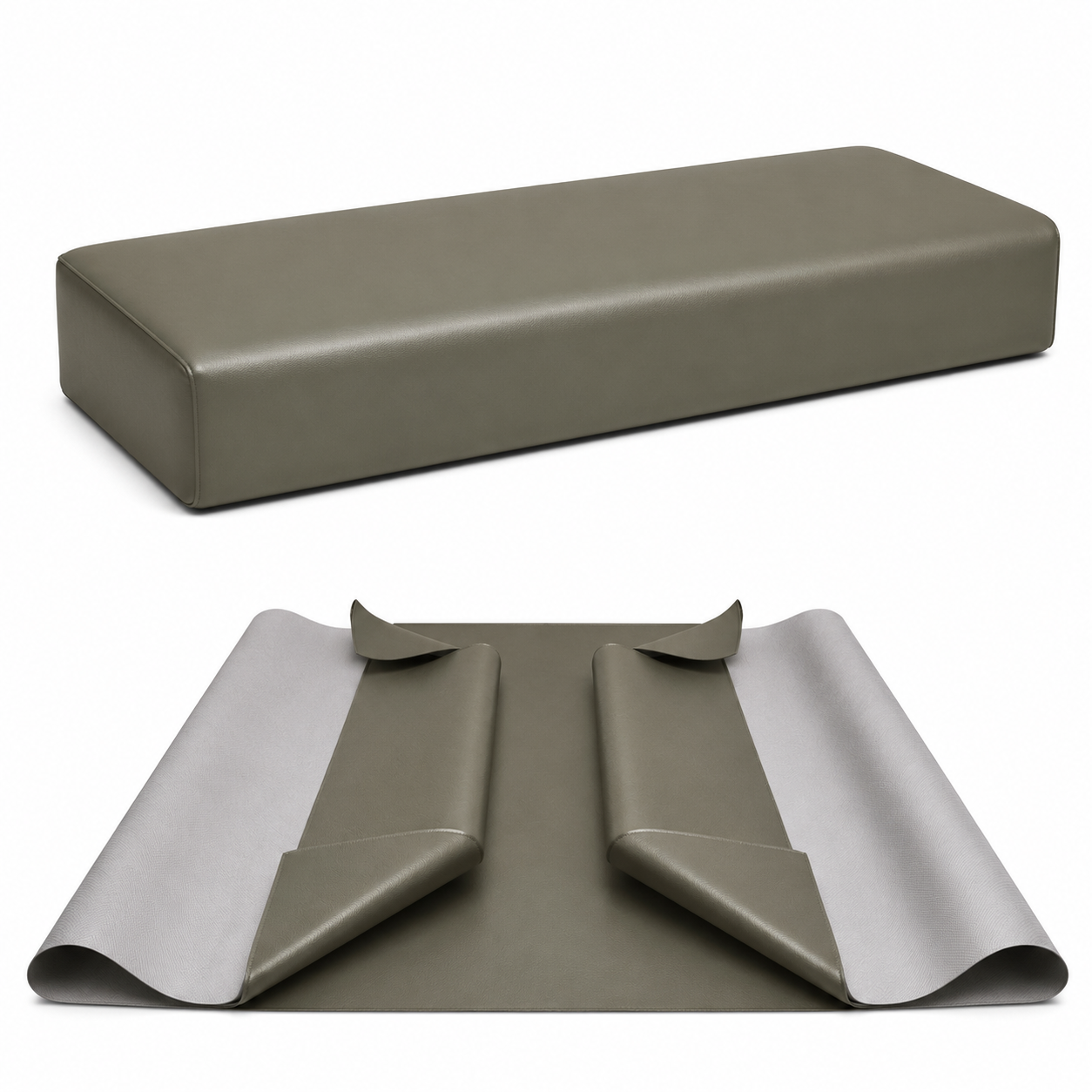 DIY Restaurant Booth Commercial Grade Vinyl Seat Bottom Replacement Cover - DIY STAPLE ON Installation