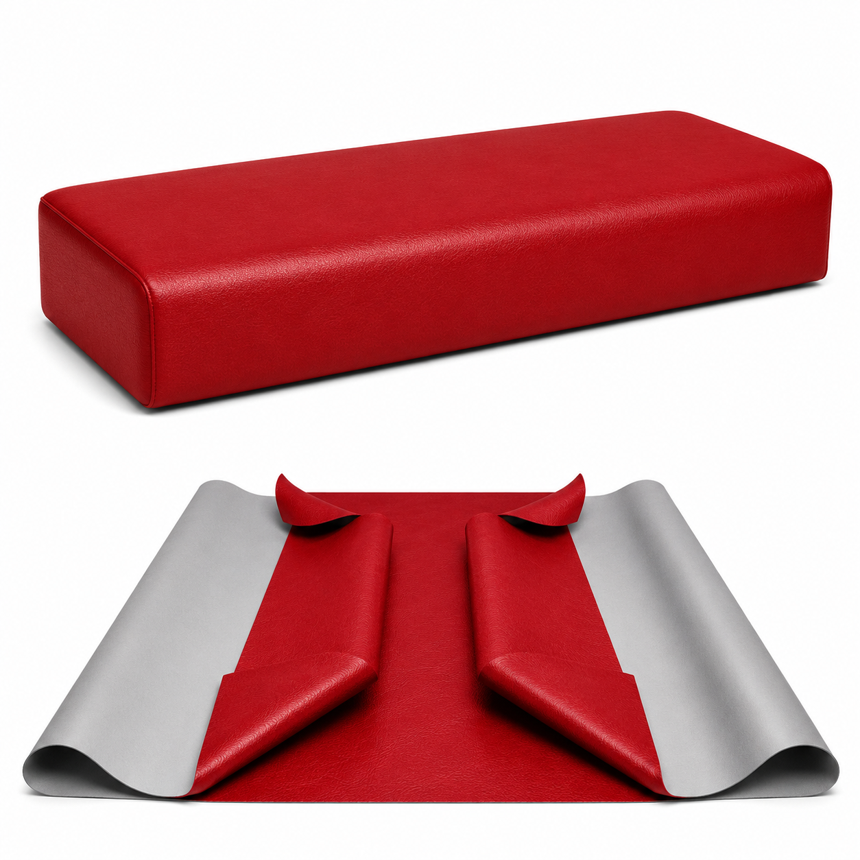 DIY Restaurant Booth Commercial Grade Vinyl Seat Bottom Replacement Cover - DIY STAPLE ON Installation