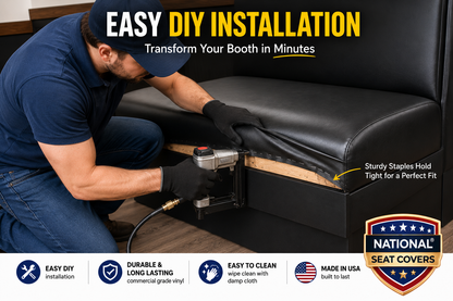 Restaurant Booth Vinyl Seat Cover – Staple-On