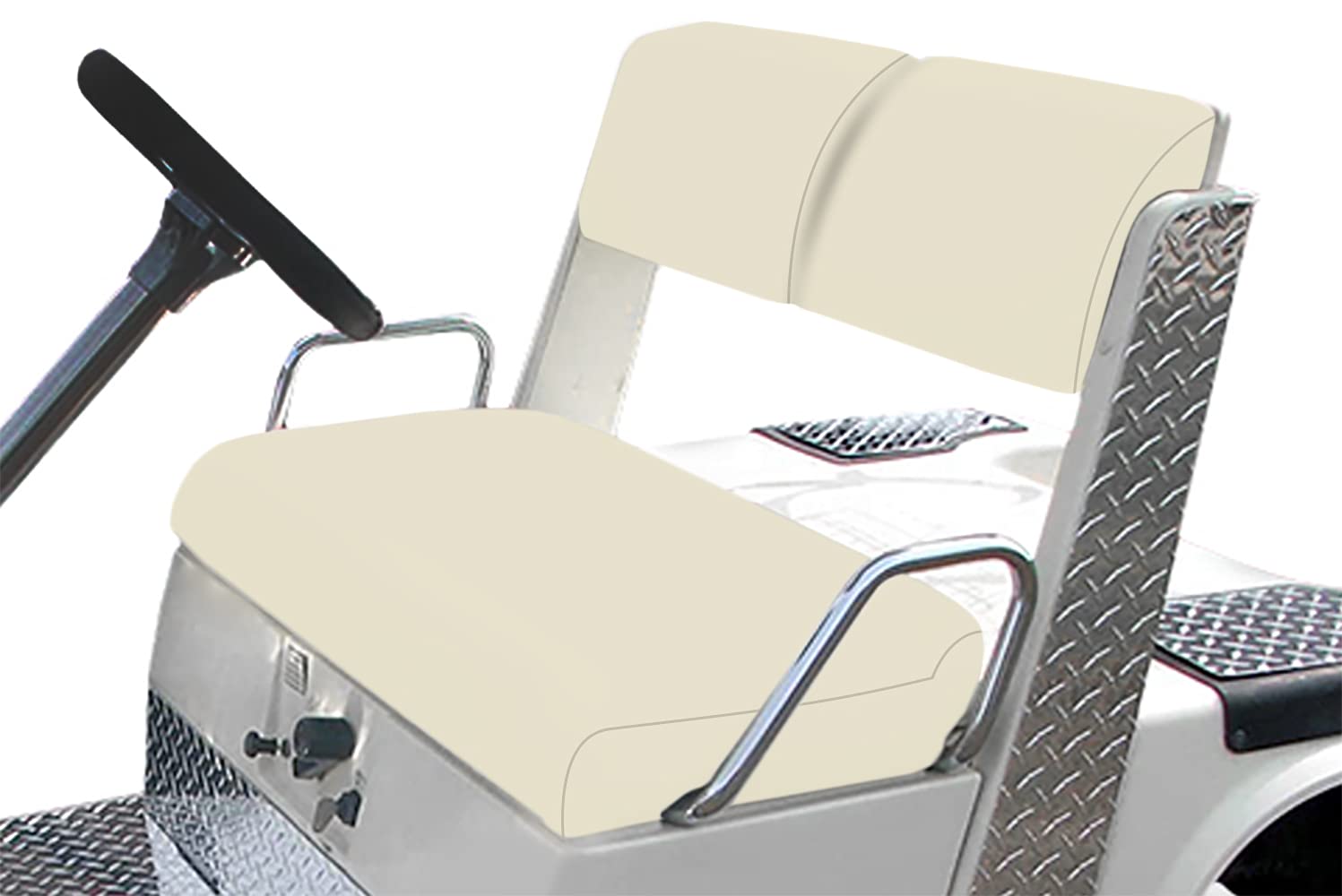 Yamaha G2 - G9 Golf Cart Front Seat Cover Replacement Set Made with Premium Marine Grade Vinyl - Staple On Installation