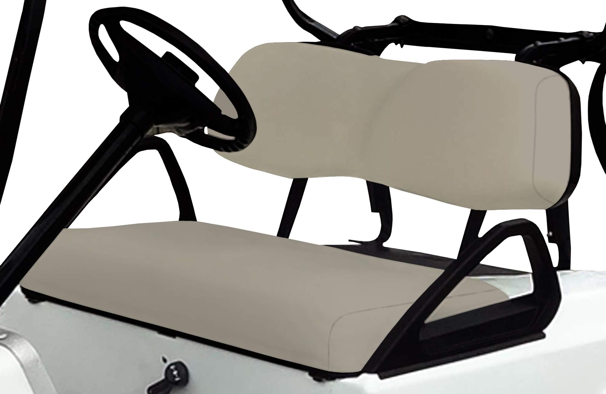 Club Car DS Golf Cart Replacement Front Vinyl Seat Cover Set - DIY Staple On Installation