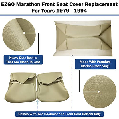EZGO Marathon Golf Cart Front Seat Cover Set – Vinyl