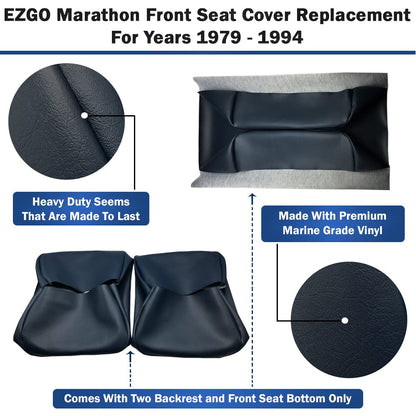 EZGO Marathon Golf Cart Front Seat Cover Set – Vinyl