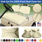 Club Car Pre-2000 DS Golf Cart Front Replacement Seat Cover Set Made with Marine Grade Vinyl - Staple On Installation