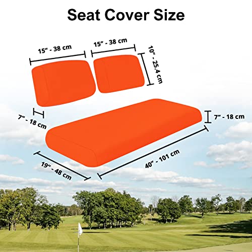 Club Car Pre-2000 DS Golf Cart Front Replacement Seat Cover Set Made with Marine Grade Vinyl - Staple On Installation