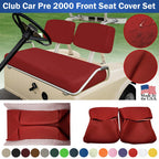 Club Car Pre-2000 DS Golf Cart Front Replacement Seat Cover Set Made with Marine Grade Vinyl - Staple On Installation