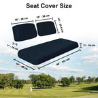 Club Car Pre-2000 DS Golf Cart Front Replacement Seat Cover Set Made with Marine Grade Vinyl - Staple On Installation