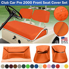 Club Car Pre-2000 DS Golf Cart Front Replacement Seat Cover Set Made with Marine Grade Vinyl - Staple On Installation