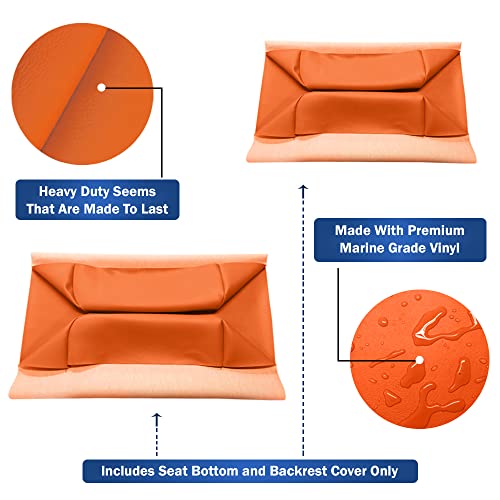 Club Car Pre-2000 DS Golf Cart Front Replacement Seat Cover Set Made with Marine Grade Vinyl - Staple On Installation