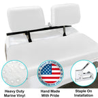 Bar Stool Covers 4 less EZGO Marathon Golf Cart Front Seat Cover Replacement Set Made with Premium Marine Grade Vinyl - Staple On Installation
