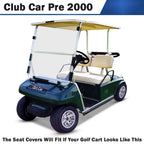 Club Car Pre-2000 DS Golf Cart Front Replacement Seat Cover Set Made with Marine Grade Vinyl - Staple On Installation