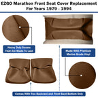 Bar Stool Covers 4 less EZGO Marathon Golf Cart Front Seat Cover Replacement Set Made with Premium Marine Grade Vinyl - Staple On Installation
