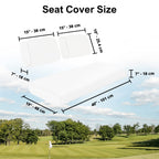 Club Car Pre-2000 DS Golf Cart Front Replacement Seat Cover Set Made with Marine Grade Vinyl - Staple On Installation
