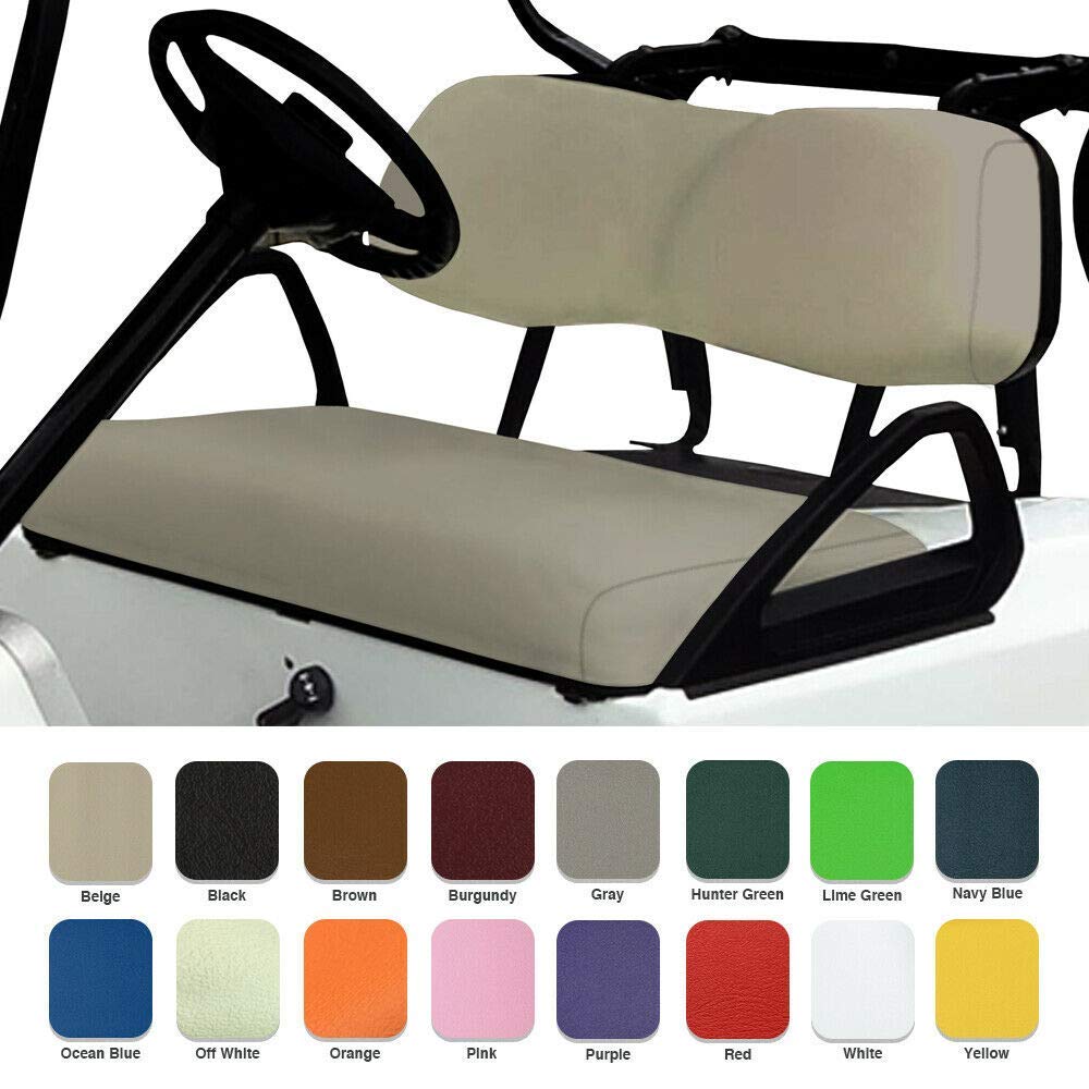 Club Car DS Golf Cart Replacement Front Vinyl Seat Cover Set - DIY Staple On Installation