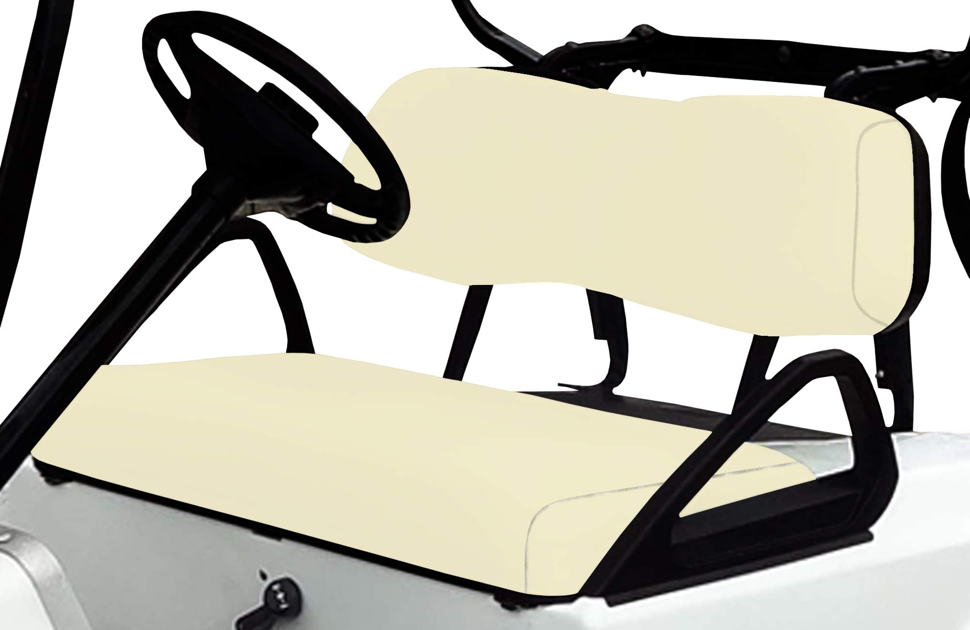 Club Car DS Golf Cart Replacement Front Vinyl Seat Cover Set - DIY Staple On Installation