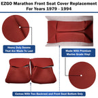 Bar Stool Covers 4 less EZGO Marathon Golf Cart Front Seat Cover Replacement Set Made with Premium Marine Grade Vinyl - Staple On Installation