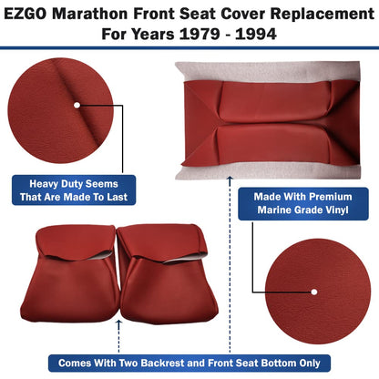 EZGO Marathon Golf Cart Front Seat Cover Set – Vinyl
