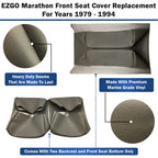 Bar Stool Covers 4 less EZGO Marathon Golf Cart Front Seat Cover Replacement Set Made with Premium Marine Grade Vinyl - Staple On Installation