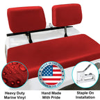 Bar Stool Covers 4 less EZGO Marathon Golf Cart Front Seat Cover Replacement Set Made with Premium Marine Grade Vinyl - Staple On Installation