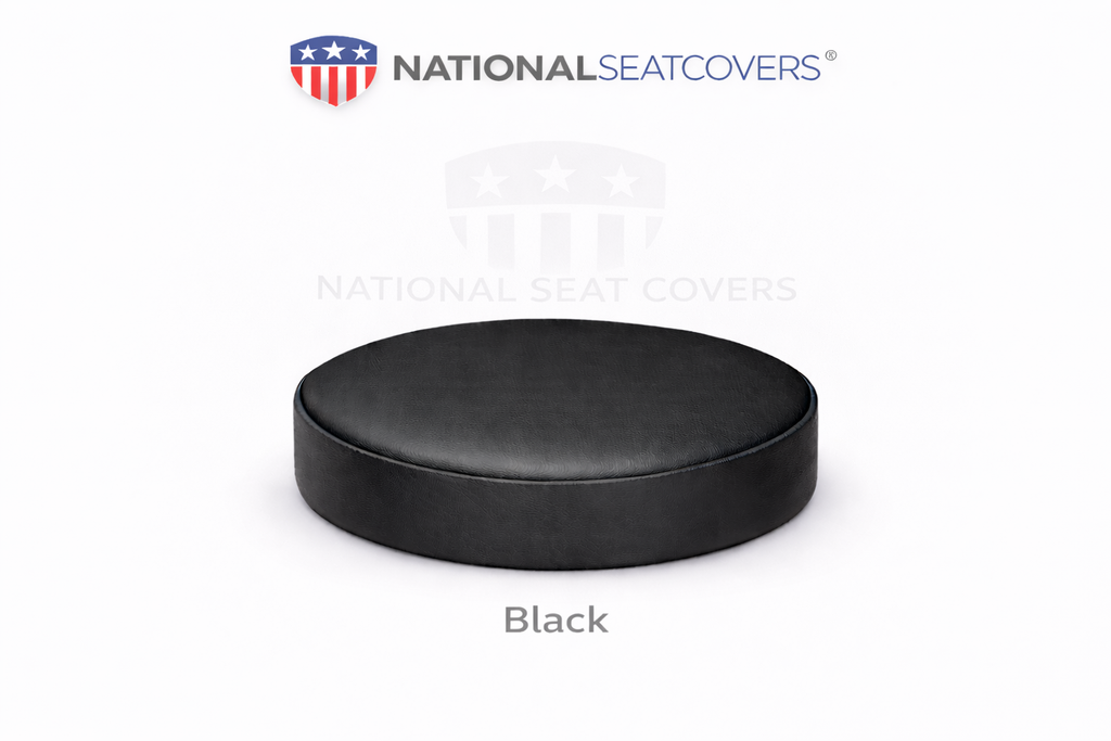 Round Bar Stool Seat Cover Staple-On Heavy Duty Vinyl Restaurant Office Medical