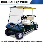 Club Car Pre-2000 DS Golf Cart Front Replacement Seat Cover Set Made with Marine Grade Vinyl - Staple On Installation