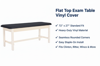 Flat Top Exam Table Vinyl Cover – Feature Callout Image