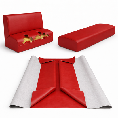 DIY Restaurant Booth Commercial Grade Vinyl Seat Bottom Replacement Cover - DIY STAPLE ON Installation