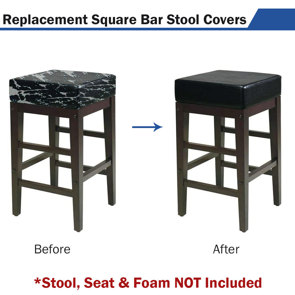 Square Bar Stool Cover – Staple-On Commercial Vinyl