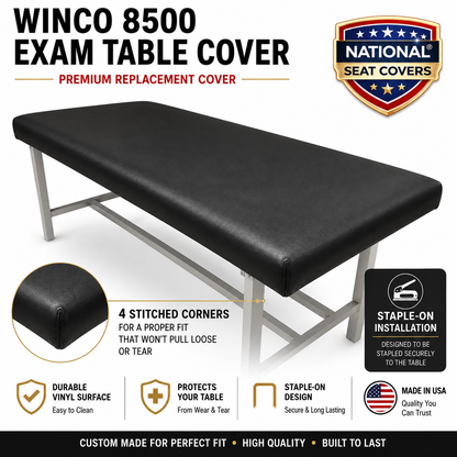Winco 8500 Series Exam Table Cover – Heavy-Duty Staple-On Vinyl Replacement