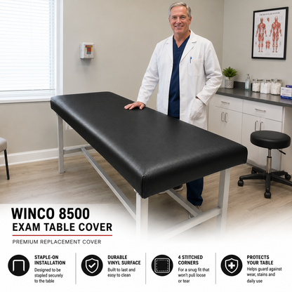Winco 8500 Series Exam Table Cover – Heavy-Duty Staple-On Vinyl Replacement